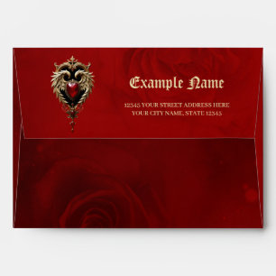 Enveloppe Le coeur gothique du feu et de l'or