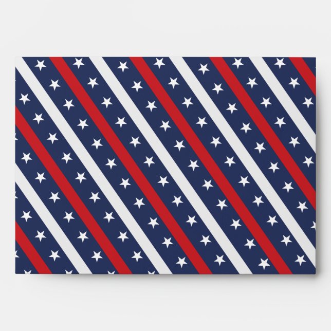 Enveloppe Le drapeau américain le plus patriotique | 4 Juill (Devant)