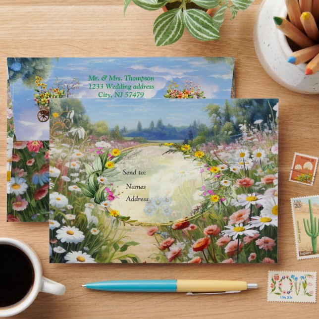 Enveloppe Le langage des fleurs (Desk)