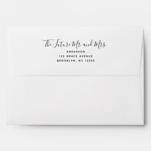 Enveloppe Le mariage de Mme Modern 5x7 de l'avenir Mr.and