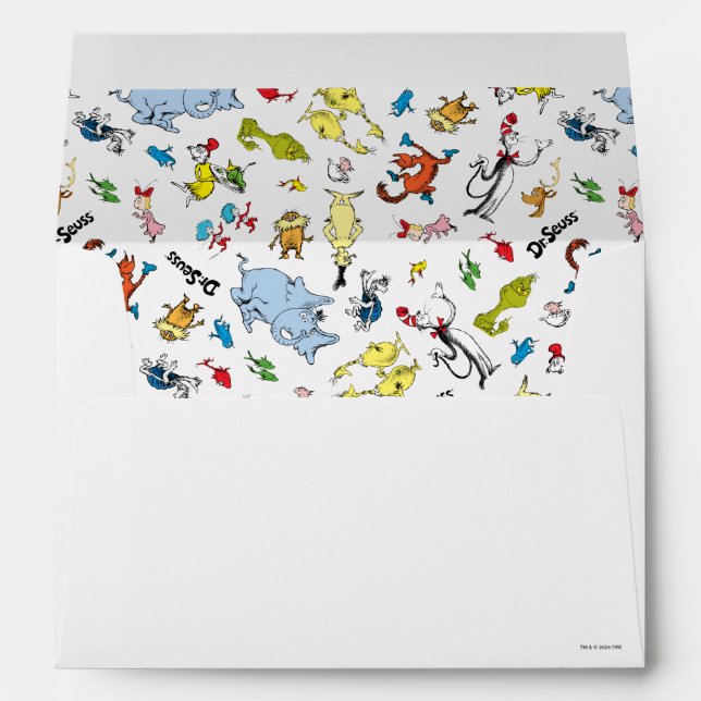 Enveloppe Le monde de Dr Seuss Pattern (Dos (Bas))