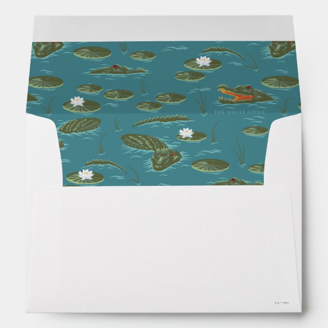 Enveloppe Le Motif blanc Lotus Alligator Waters (Dos (Bas))