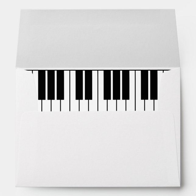 Enveloppe Le piano noir et blanc verrouille des envlopes de (Dos (Bas))