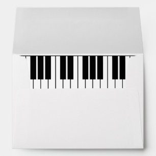 Enveloppe Le piano noir et blanc verrouille des envlopes de
