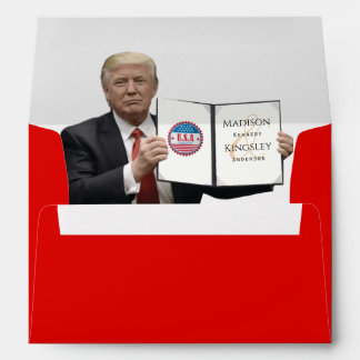 Enveloppe Le président Trump 🇺 🇸 ✨ Mariage patriotique