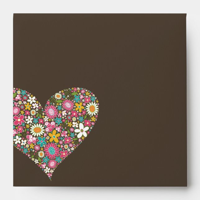 Enveloppe Le ressort fleurit le mariage de Fête de la mariée (Devant)