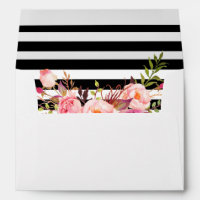 Le rose floral d'aquarelle rougissent épouser noir