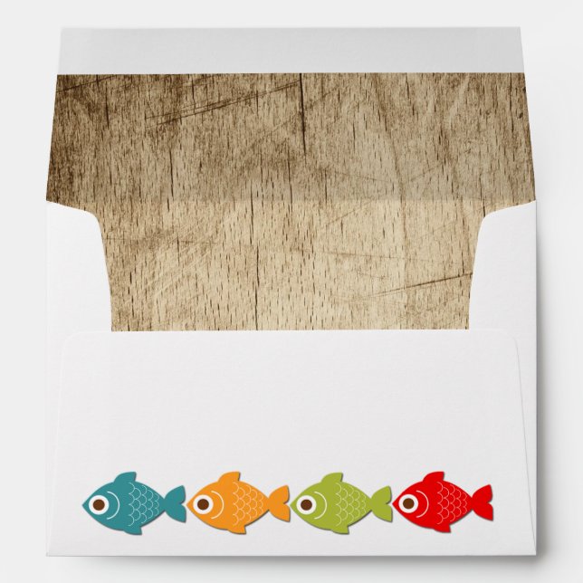 Enveloppe Le thème de la pêche Big One Les garçons Premier a (Dos (Bas))