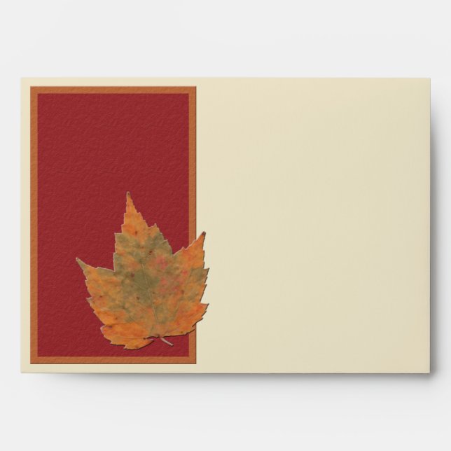 Enveloppe Leaves II Automne pour tailles 5"x7" (Devant)