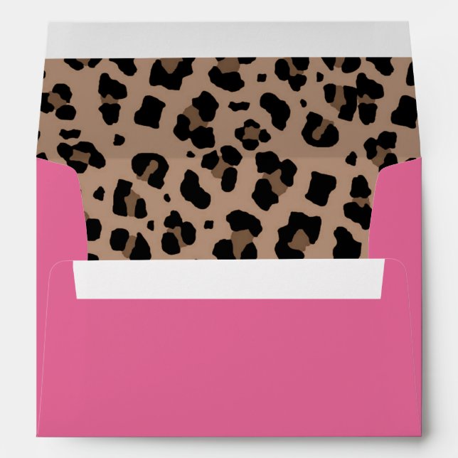 Enveloppe Leopard et rose (Dos (Bas))