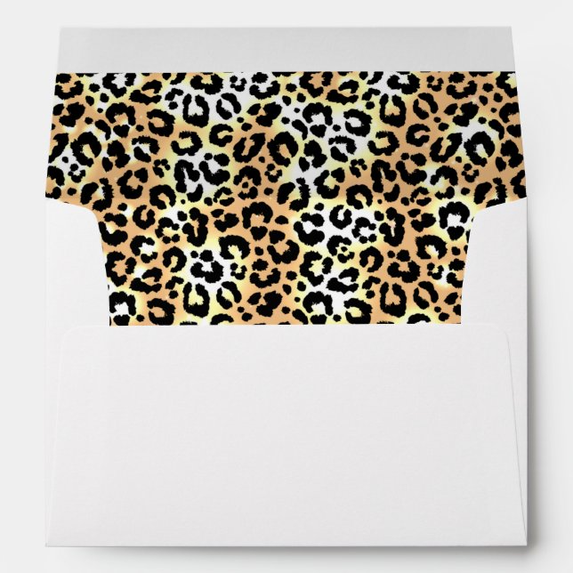 Enveloppe Léopard Poster de animal (Dos (Bas))