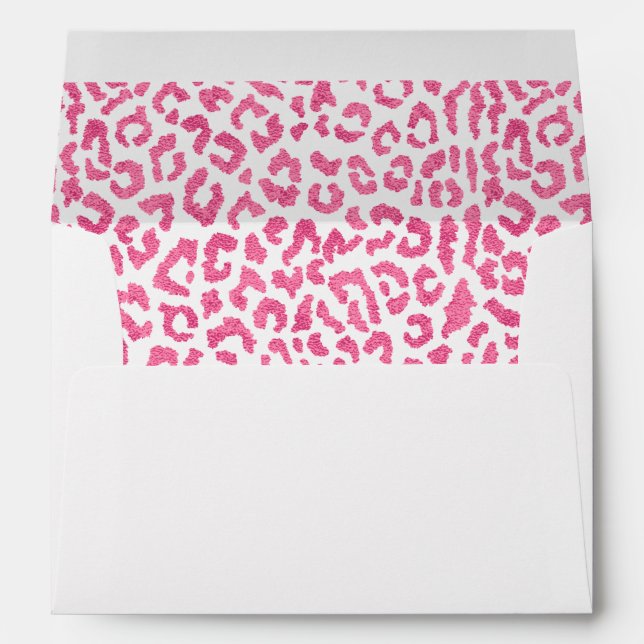Enveloppe Léopard Poster de animal rose (Dos (Bas))