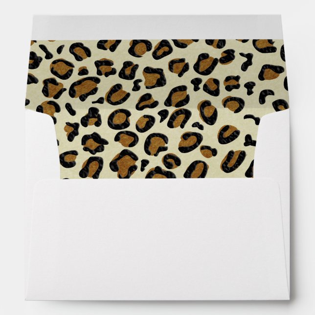 Enveloppe Leopard Spots Motif à l'intérieur personnalisée (Dos (Bas))