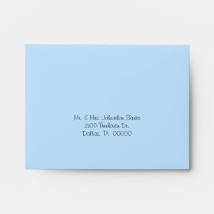 Enveloppe l'épousant bleue de RSVP