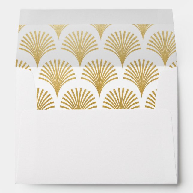 Enveloppe Les années 1920 d'art déco de Gatsby épousant des (Dos (Bas))