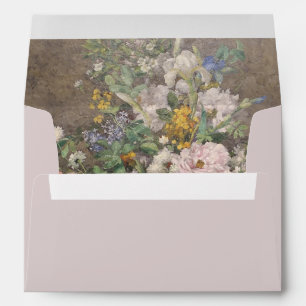 Enveloppe Les beaux-arts. Floral. Huile vintage sur toile.