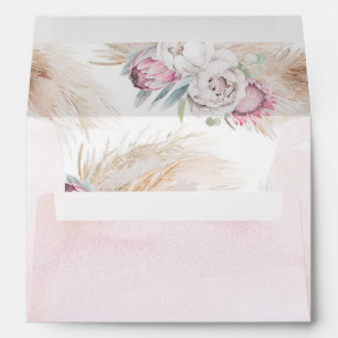 Enveloppe Les fleurs de la Pampa Grass et du King Protea son