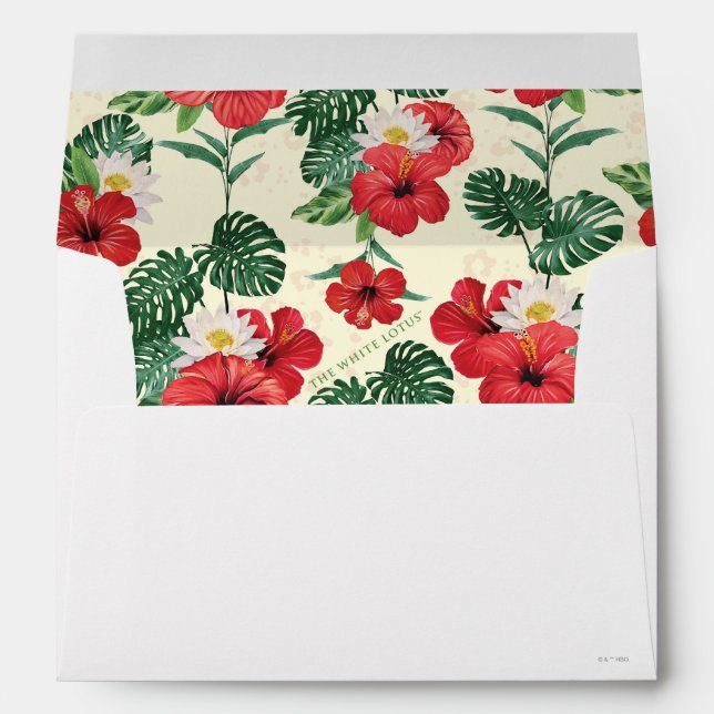 Enveloppe Les fleurs tropicales du Lotus Blanc (Dos (Bas))