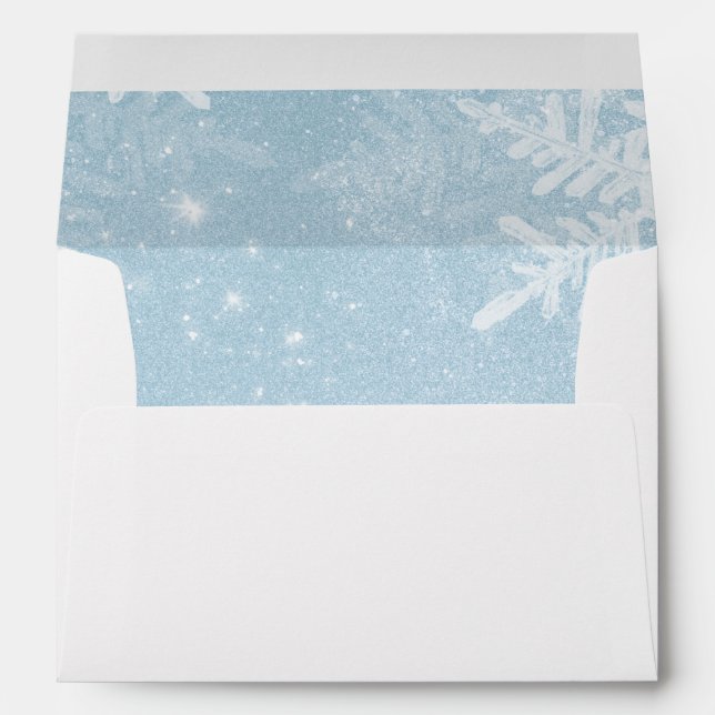 Enveloppe Les flocons de neige et les étincelles magiques en (Dos (Bas))