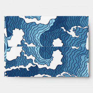 Enveloppe Les Grands Wave Blue Patters