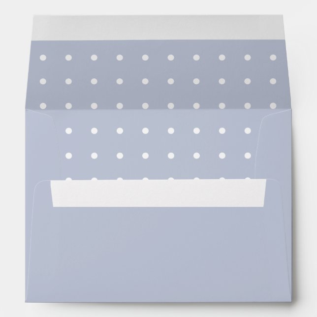 Enveloppe Les mers tranquilles | Pois gris bleu (Dos (Bas))