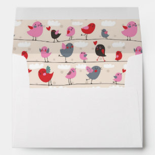 Enveloppe Les oiseaux amoureux
