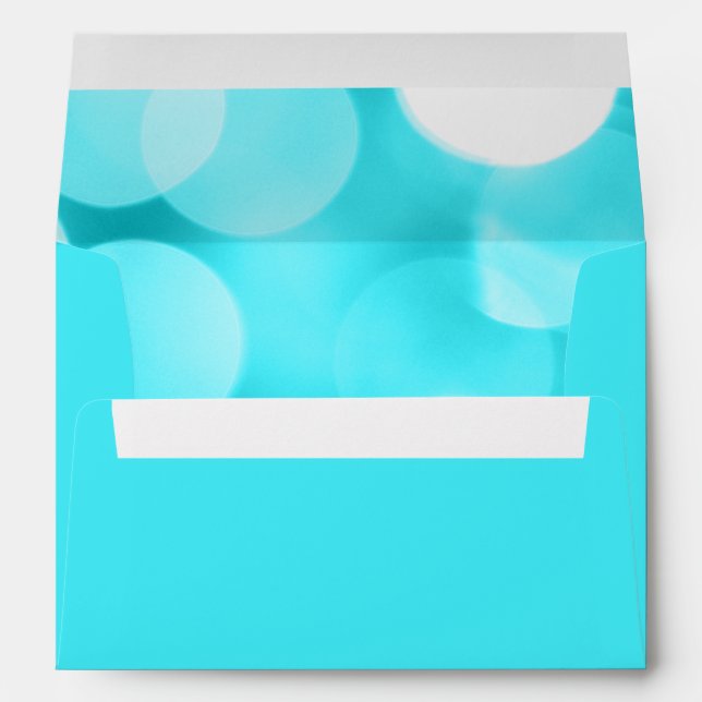 Enveloppe Les parties scintillantes turquoises modernes (Dos (Bas))