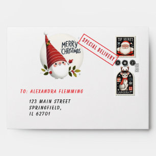 Enveloppe Lettre de l'enveloppe bloquée Père Noël