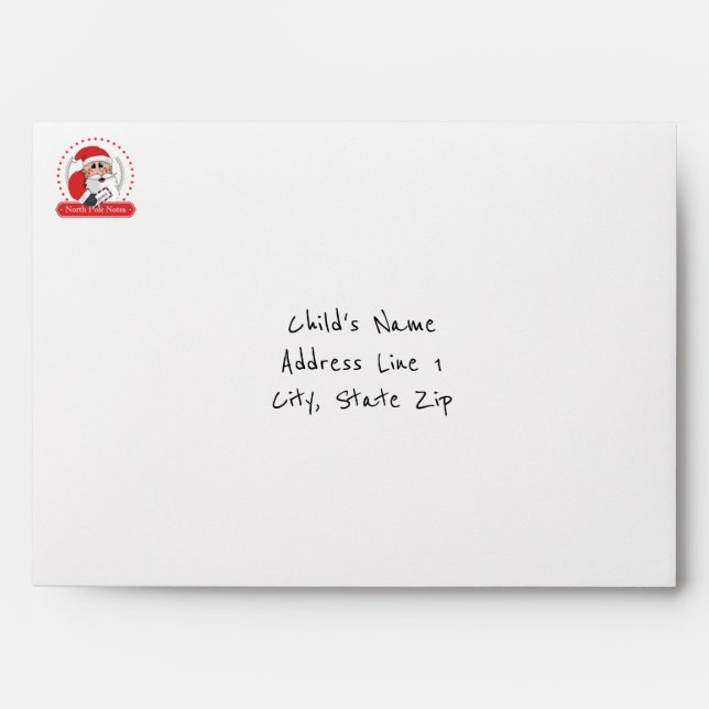 Enveloppe Lettre De L'Enveloppe Père Noël (Devant)