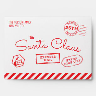 Enveloppe Lettre pour Père Noël