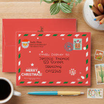 Lettres du Père Noël|Timbre de rennes Noël