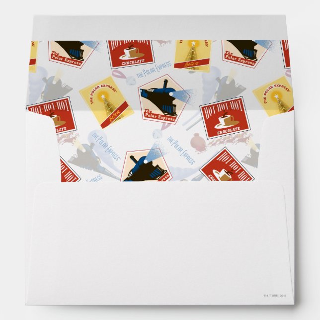 Enveloppe L'Express polaire | Motif d'autocollant rétro (Dos (Bas))