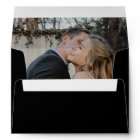 Ligne photo moderne mariage adresse de retour noir