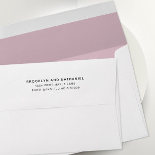 Enveloppe lignées avec adresse de retour Simple Ch