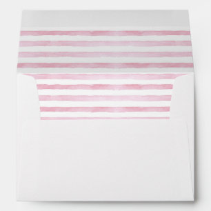 Enveloppe Lignes d'aquarelle rose