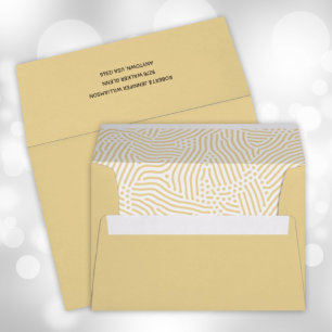 Enveloppe Lignes modernes Points Liner Or