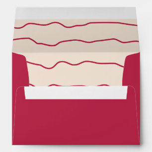 Enveloppe Lignes ondulées Magenta rose moderne Gras Mariage