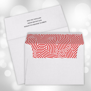 Enveloppe Lignes pointillées rouges modernes