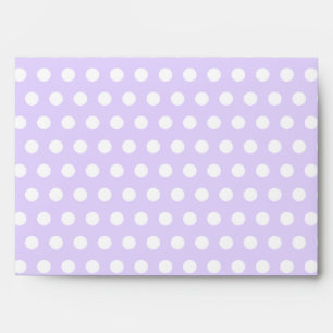 Enveloppe Lila clair avec pois blancs