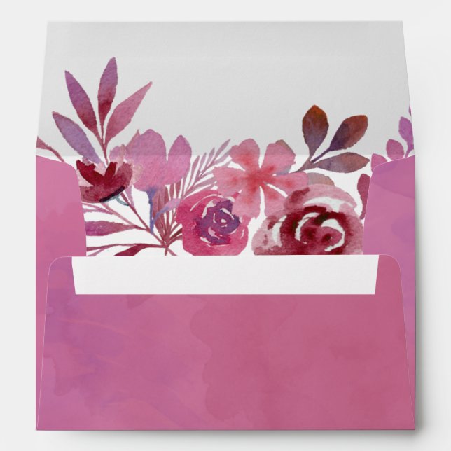 Enveloppe Lila et Gold Confetti Invitation Baby shower fille (Dos (Bas))