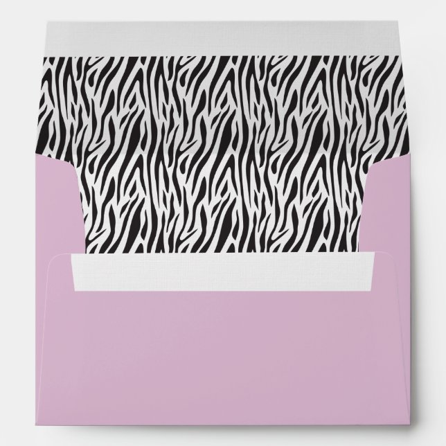 Enveloppe Lilac Zebra Print (Dos (Bas))