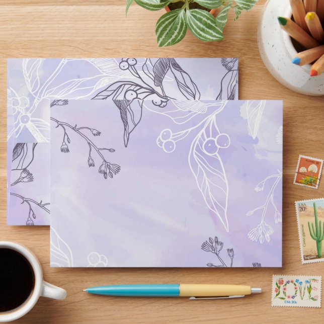 Enveloppe Lilacs et Bluebirds (Desk)