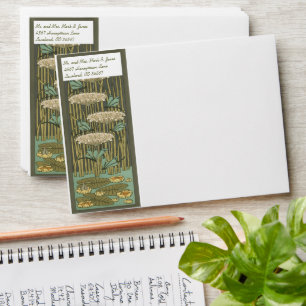 Enveloppe LilyPads Art nouveau Blooms & Dragonflie