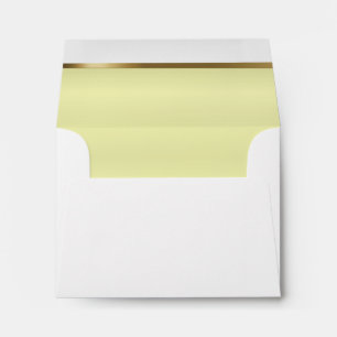 Enveloppe Liner avec Pastel Jaune et Gold Bar