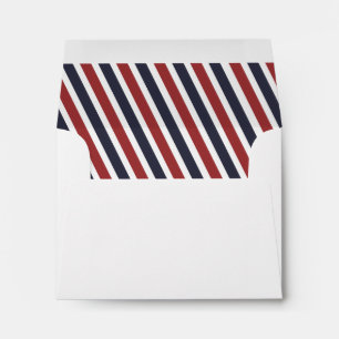 Enveloppe Liner de diagonales d'Airmail - Rouge et Marine