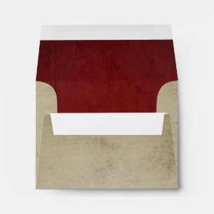 Enveloppe Linge vintage avec Velours rouge A2