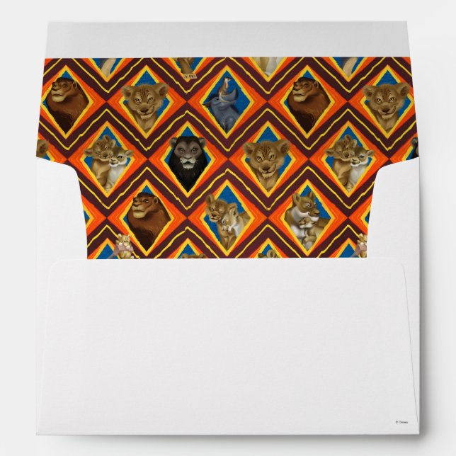Enveloppe Lion King | Caractères Motif diamant (Dos (Bas))