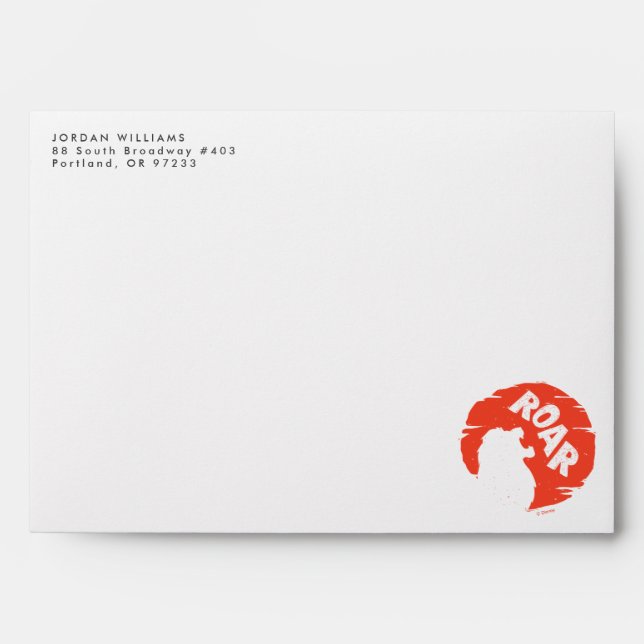 Enveloppe Lion King | Simba "Roar" Silhouette (Devant)