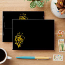 Lion With Crown - Gold Style 2 + your text