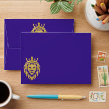 Lion With Crown - Gold Style 3 + your text